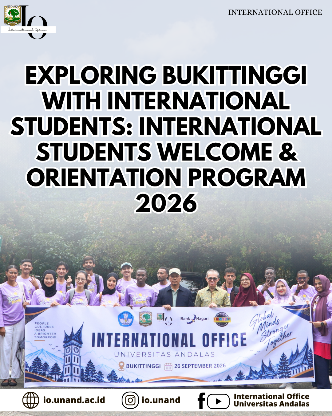 Exploring Bukittinggi with International Students: International Students Welcome & Orientation Program 2026