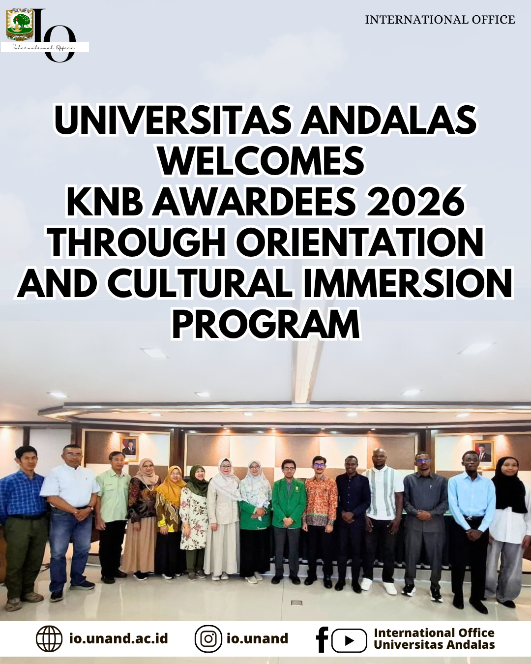 Universitas Andalas Welcomes  KNB Awardees 2026 through Orientation and Cultural Immersion Program